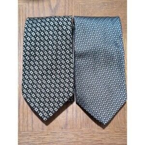 Robert Talbot Best In Class Parisian Hand Sewn Silk Ties Set of 2 Made in USA
